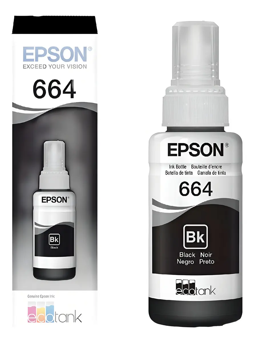 Tinta Epson 664 Preto e Amarelo Compatível 100ml Hd Laser