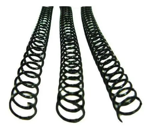 Espiral para Encadernação 9 Mm para 50 Folhas Preto Pacote com 100 Mares
