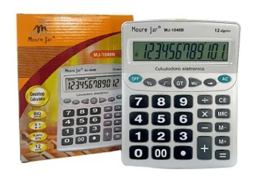 Calculadora de Mesa 12 Dígitos Mj-1048b Moure Jar