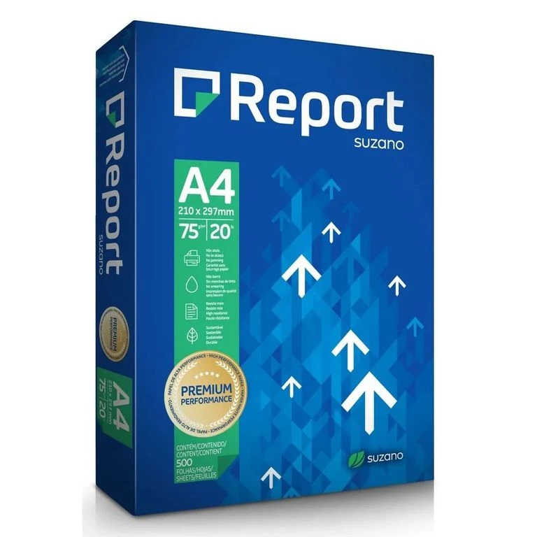 Papel A4 75 Gramas com 500 Folhas Report
