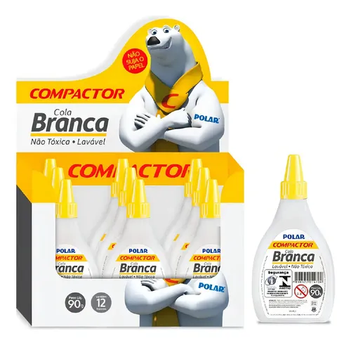 Cola Branca 90g Polar Compactor Caixa com 12 Unidades