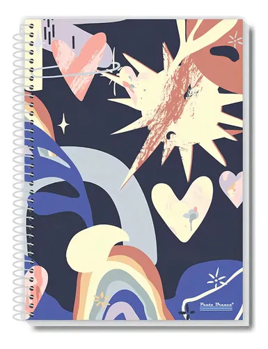 Caderno Espiral Universitário Cd 300 Folhas Pauta Branca Uau